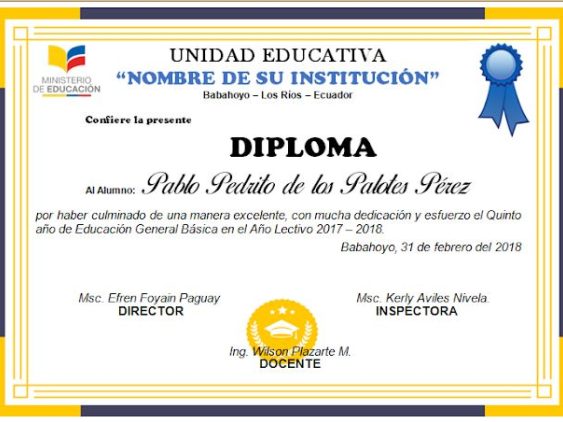 Authentic looking Diplomas